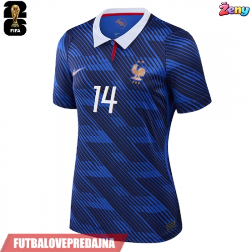 Lacne Ženy Futbalové dres Francúzsko Adrien Rabiot #14 MS 2026 Krátky Rukáv - Domáci
